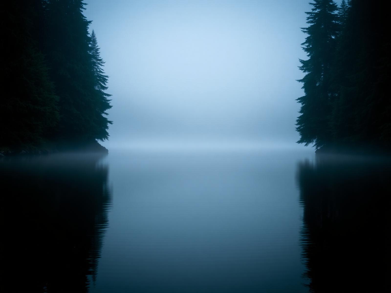 Still lake at dawn